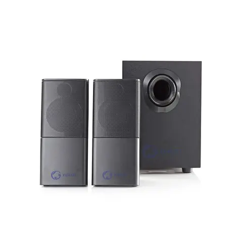 NEDIS GSPR10021BK - Herné Reproduktory Čierna / 2.1 / Napájanie USB / Jack 3.5 mm / RMS 11 W