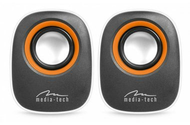 Media-Tech IBO biela / Reproduktory / 2.0 / RMS 6W / USB / 3.5mm jack