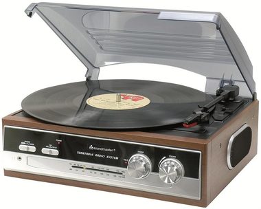Soundmaster PL186H / Gramofón s rádiom / AM / FM / FM-ST radio / retro design
