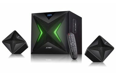 Fenda F&amp;D F550X čierna / Reproduktory / 2.1 / 56W / BT4.0 / NFC|FM rádio / USB|SD prehrávanie / diaľkové ovládanie