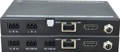 VivoLink HDBaseT Extender Kit w-relay čierna / POC / IR / RS232 / PSU / HDMI 1.4a / HDCP2.2