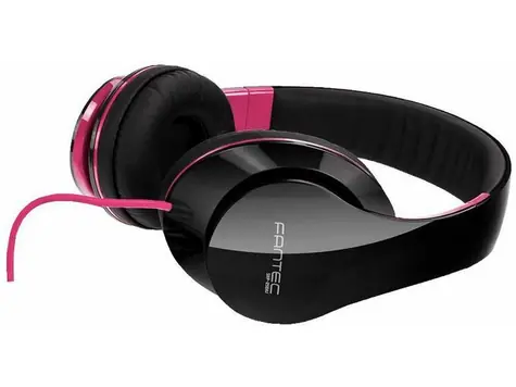 Fantec SHP-250AJ-PK čierno-ružové / drôtové slúchadlá / 3.5mm jack / 40mm meniče / kábel 1.2 m