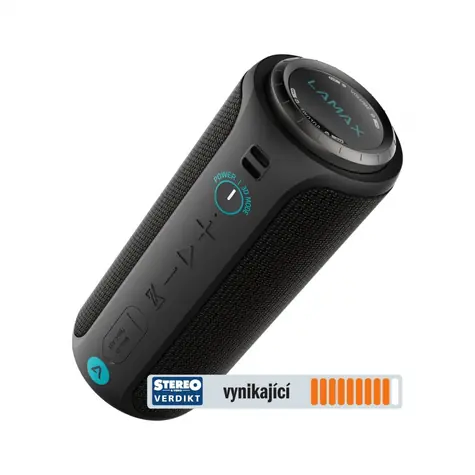 Lamax Sounder2 / Bluetooth reproduktor / BT 5.0 / IP67 / 3.5 mm jack / TWS / NFC / USB-C / Micro SD / handsfree / čierna