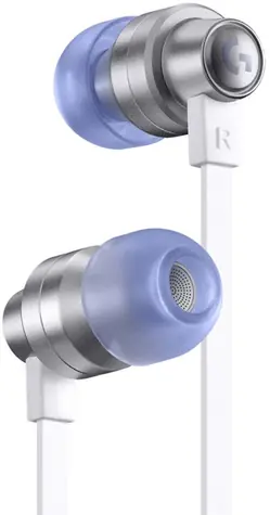 Logitech G333 biela / Športové slúchadlá s mikrofónom / 3.5mm jack / USB-C / 1.2 m