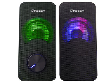 Tracer Loop 2-way čierna / reproduktory / 2.0 / RMS 6W / USB / 3.5mm jack / LED podsvietenie