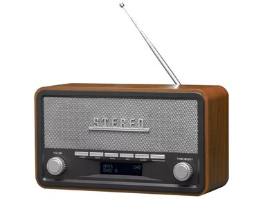 Denver DAB-18 hnedá / FM rádio / 2x 2W / DAB+ / Alarm / RDS / LCD / AUX IN