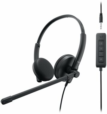 DELL WH1022 čierna / Headset s mikrofónom / USB