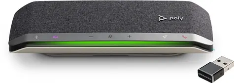 Poly Sync 40+ SY40 sivá / Konferenčné zariadenie a reproduktor / USB-A&amp;USB-C&amp;BT/ s mikrofónom