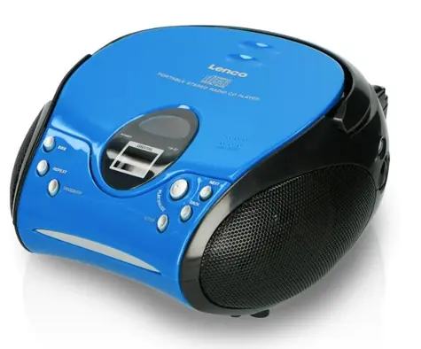 Lenco SCD-24 modrá / FM rádio / CD prehrávač / 2x2W / 3.5mm jack