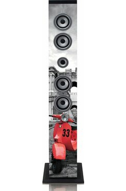 LENCO IBT-6 Roma / Stĺpový reproduktor / 40W / Bluetooth / FM / USB / SD / AUX / LCD 