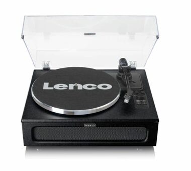Lenco LS-430BK / Gramofón / 33 &amp; 45 RPM / AUX-in / RCA-out / Bluetooth / predzosilňovač / repro