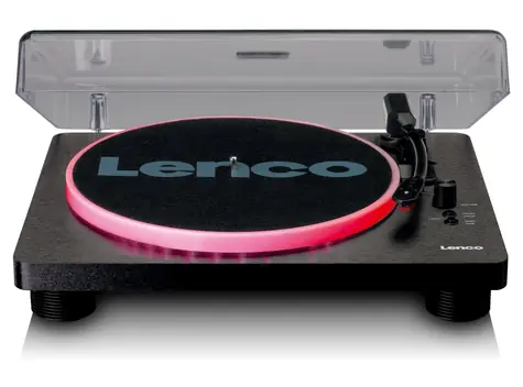Lenco LS-50 LED čierna / Gramofón / 33 &amp; 45 &amp; 78 RPM / USB / RCA-out / predzosilňovač / repro