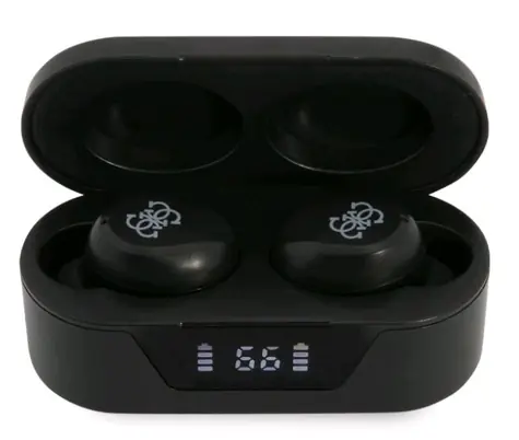 Guess True Wireless Classic Logo čierna / Bezdátové slúchadlá / Bluetooth 5.0 / IPX54 / 5 hodín počúvania