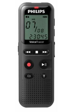 Philips DVT 1160 / diktafón / 8GB / až 590 hodín záznamu / USB / 3.5 mm jack
