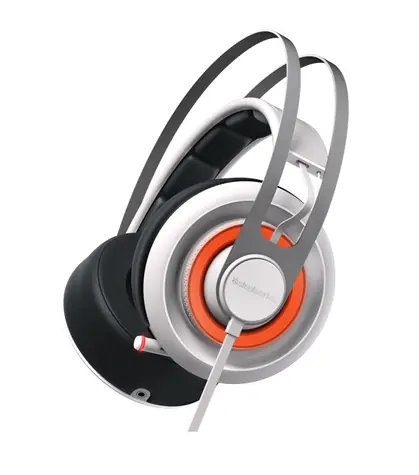 SteelSeries Siberia 650 biela / herné slúchadlá s mikrofónom / 3m / Jack 3.5mm / 1.2m kábel