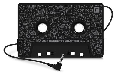CONNECT IT CFF-1050-BK kazetový adaptér do automobilu / 3.5 mm jack