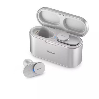 Philips Fidelio T1 biela / Bezdrôtové slúchadlá s mikrofónom / 9 + 25 hodín / ANC / Bluetooth 5.2