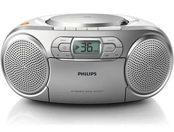 Philips AZ127 strieborná / Rádio / FM / CD