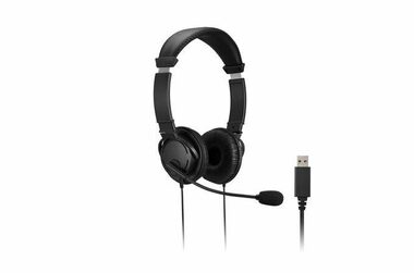 Kensington Headset Hi-Fi (USB) čierna / slúchadlá s mikrofónom / 1.8m / USB