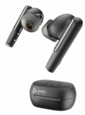 Poly Voyager Free 60+ UC Teams čierna / bezdrôtové slúchadlá do uší / mikrofón / BT 5.3 / USB-C / IP54 / ANC