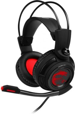 MSI DS502 Gaming čierno-červená / Herný headset / náhlavný / 7.1 / mikrofón / USB / 2m