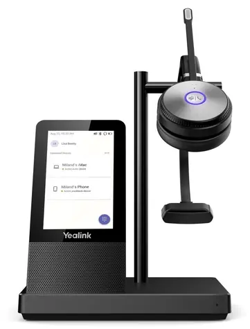 Yealink WH66 Mono čierna / Bezdrôtové mono slúchadlá s mikrofónom / pre IP telefóny Yealink / základňa / DECT