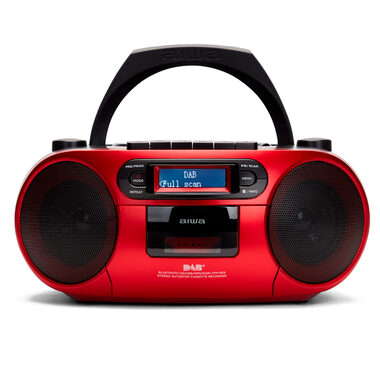 Aiwa BBTC-660DAB/RD červená / DAB+ rádio / CD prehrávač / 6W / 3.5 mm Jack / BT