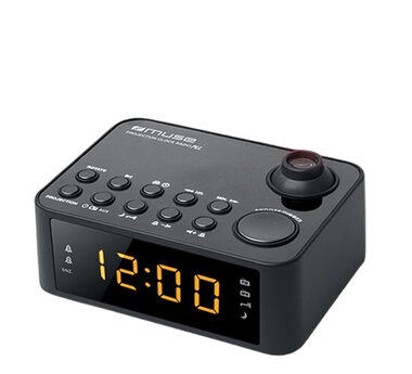 Muse M-178 P čierna / Budík s rádiom / projektor / FM / MW / 3.5mm