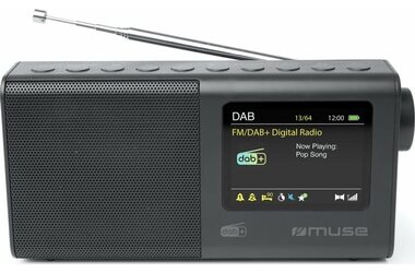 Muse M-117 DB čierna / Prenosné rádio / FM / PLL / DAB+ / LCD / budík / 3.5mm