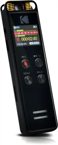 Kodak VRC 550 čierna / Diktafón / 16GB / až 581 hodín záznamu / microSD / USB-C / 2x 3.5mm