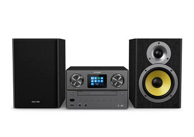 Philips TAM8905/10 čierna / Mikrosystém / FM / DAB+ / CD / USB / BT / WiFi / 100W repro