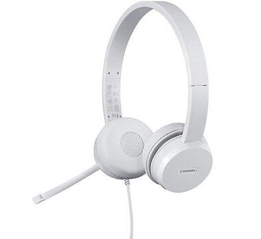 Lenovo 110 Stereo USB Slúchadlá šedá / Drôtové slúchadlá / mikrofón / USB-A
