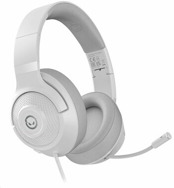 LORGAR Noah 101 biela / Herné bezdrôtové slúchadlá / BT 5.0 / 2 x 3.5 mm Jack / mikrofón 