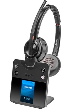 Poly Savi 8420 Office čierna / Bezdrôtová náhlavná súprava / mikrofón / ANC / dve slúchadlá / Bluetooth / DECT 