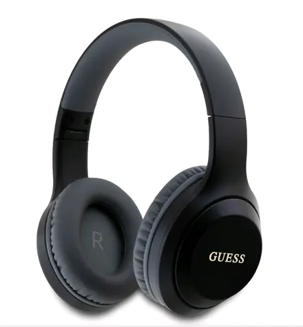 Guess Classic Silver Logo čierna / Bezdrôtové slúchadlá / mikrofón / BT 5.3 / výdrž až 30 hodín