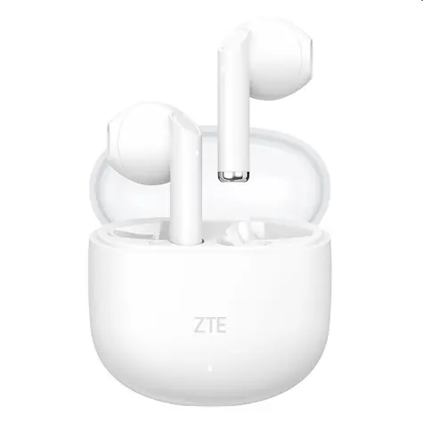 ZTE Buds 2 biela / Bezdrôtové slúchadlá / BT 5.3 / IPX4 / ANC / nabíjacie púzdro 