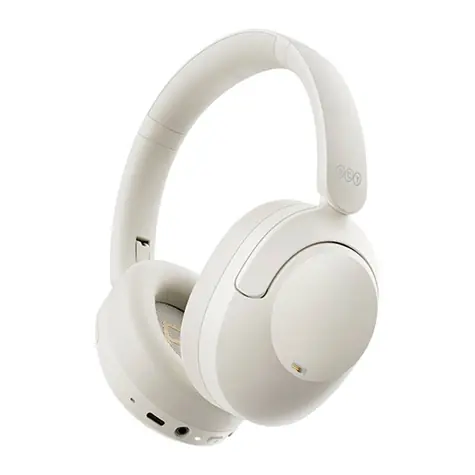 QCY H4 biela / Bezdrôtové slúchadlá / mikrofón / BT 5.3 / ANC / USB-C / IPX5 / výdrž až 70 hodín