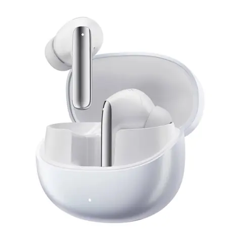 QCY HT08 MeloBuds Pre biele / Bezdrôtové slúchadlá / mikrofón / ANC / Bluetooth 5.3 / Hi-Res / IPX5 / s dobíjacím boxom