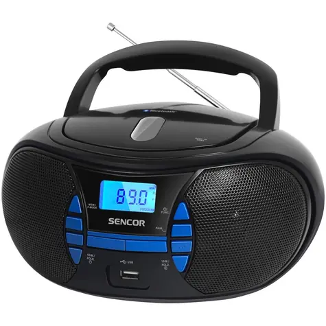 Sencor SPT 2700 BK čierna / rádio / FM / Bluetooth / CD / USB / AUX