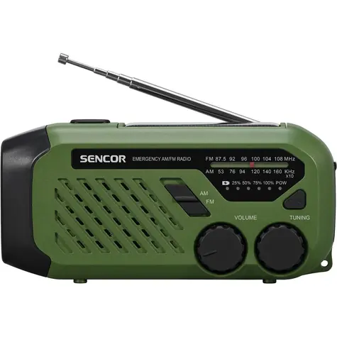 Sencor SRD 1000SCL GR zelená / Prenosné rádio / FM&AM / 2000 mAh