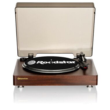 ROADSTAR TT-260SPK hnedá / Gramofón / 33 & 45 & 78 RPM / 24 W / Bluetooth / 3.5mm / RCA 