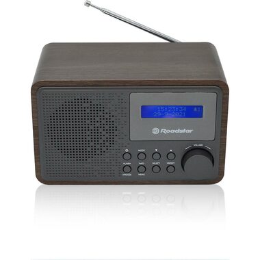 ROADSTAR HRA-700D+/WD hnedá / Rádiobudík / FM / DAB+ / 3.5mm 