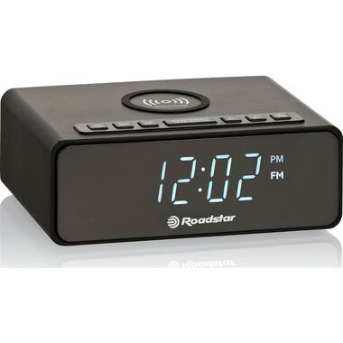 ROADSTAR CLR-700QI čierna / Rádiobudík / FM / PLL / bezdrôtové nabíjanie telefónu 