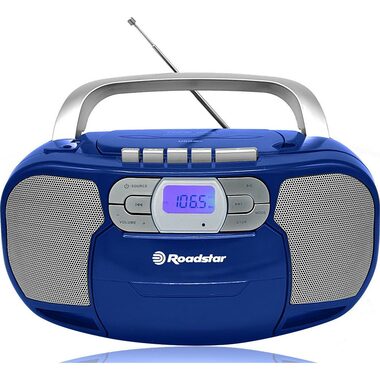 ROADSTAR RCR-4635UMPBL modrá / Rádio s CD prehrávačom / FM / PLL / CD / MP3 / 3.5mm / Kazeta 