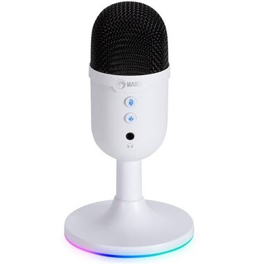 Marvo MIC-06 biela / stolný mikrofón / USB / 1.7m