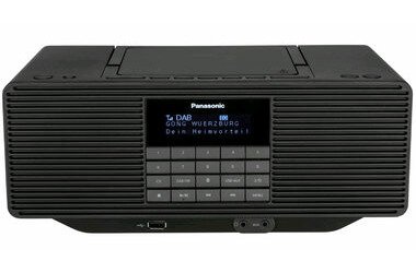Rozbalené - Panasonic RX-D70BTEG-K čierna / Rádio / 4W / FM / VHF / DAB+ / BT / CD / AUX / USB / rozbalené