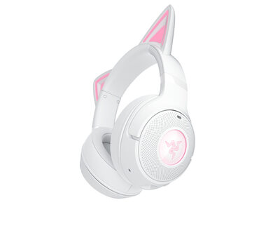 Razer Kraken Kitty V2 BT - biela / bezdrôtové herné slúchadlá / mikrofón / Bluetooth 5.2 / RGB