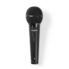 Nedis Káblový mikrofón čierna / Kardioid / dynamický / 5.00 m / 80 Hz - 13 kHz / 600 Ohm / -72 dB / Vypínač