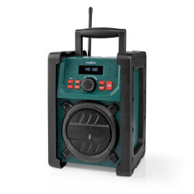 Nedis RDDB3100GN čierna / Prenosný rádio prijímač na stavbu / DAB+ / FM / SW / 15 W / jack 3.5 mm / IPX5 