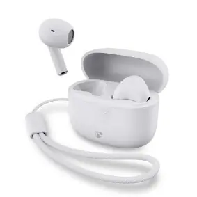 Nedis HPBT2400WT biela / bezdrôtové slúchadlá s mikrofónom / Bluetooth / až 16 hodín 